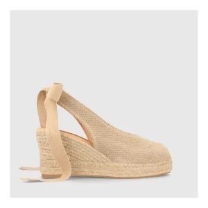 Sale Alpargatas Beige Vinis Mujer Cuñas Y Alpargatas
