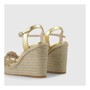 Best Sale Cuñas Doradas Yukin Mujer Cuñas Y Alpargatas
