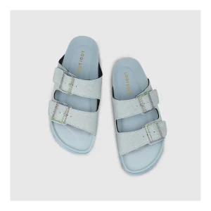 Outlet Sandalias Azules Bidu Mujer Zapatos Planos