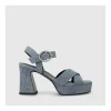 New Sandalias Azules Pe4703 Mujer Sandalias