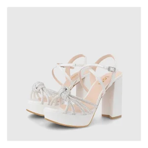 Store Sandalias De Novia Blancas Tiluxur Mujer Sandalias De Novia