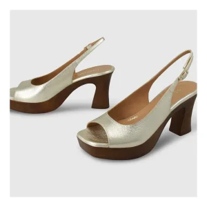 Fashion Sandalias Doradas Gin4510 Mujer Sandalias