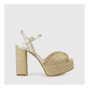 Cheap Sandalias Doradas Turasi Mujer Sandalias