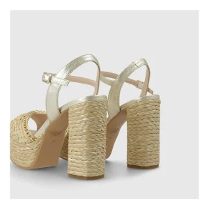 Cheap Sandalias Doradas Turasi Mujer Sandalias
