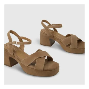 Clearance Sandalias Marrones Na4801 Mujer Sandalias