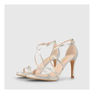 Online Sandalias Plateadas Inriko-X Mujer Sandalias