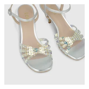 Shop Sandalias Plateadas Juslu Mujer Sandalias