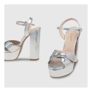 Best Sale Sandalias Plateadas Xemba Mujer Sandalias