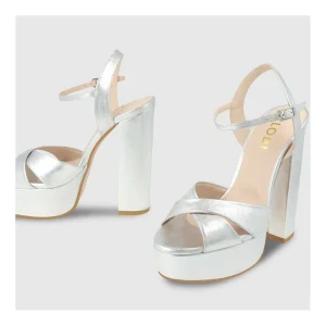 Best Sandalias Plateadas Xemba Mujer Sandalias