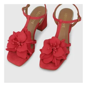 Outlet Sandalias Rojas Bot5200 Mujer Sandalias
